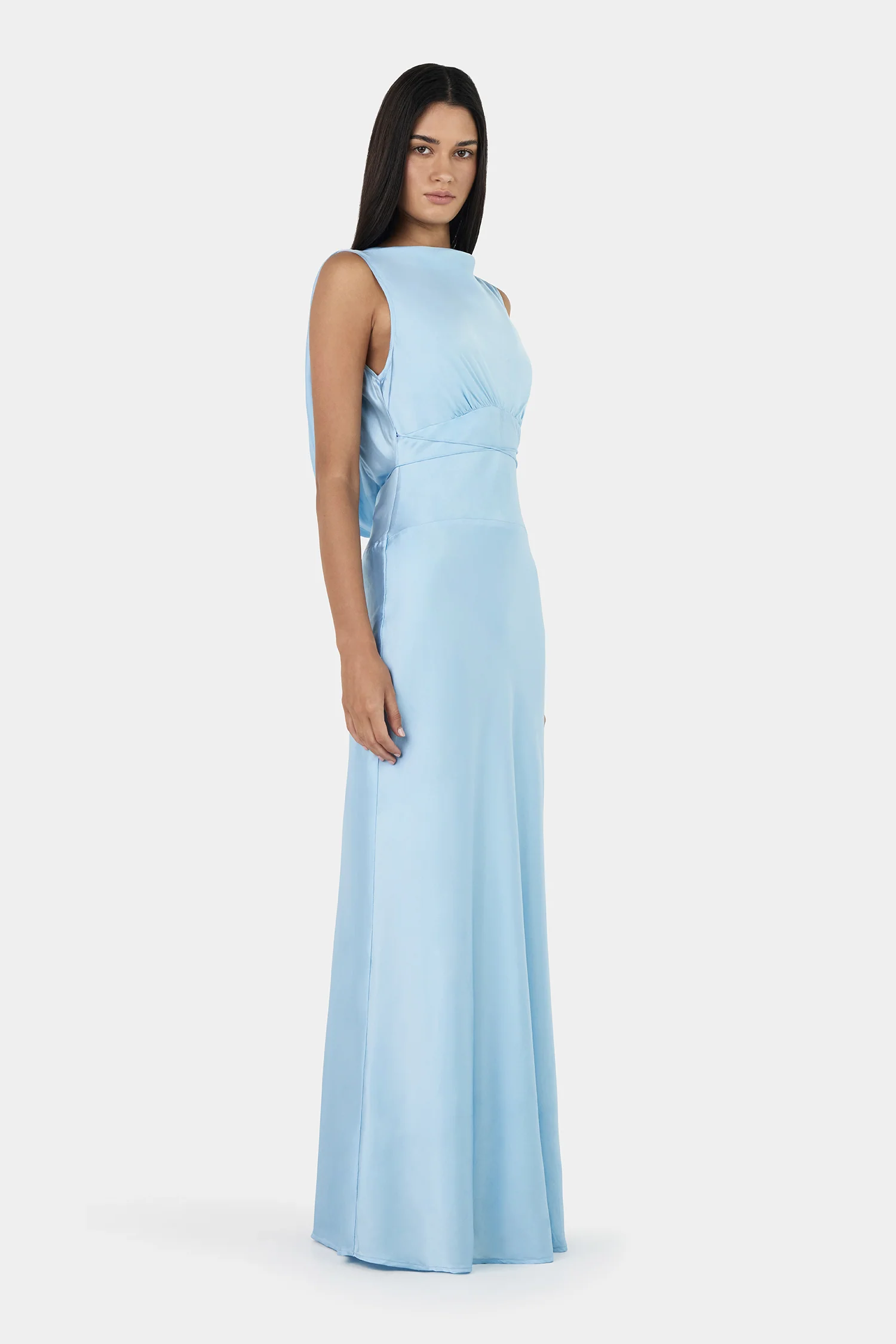 Clara Bias Dress Cornflower - Image 4