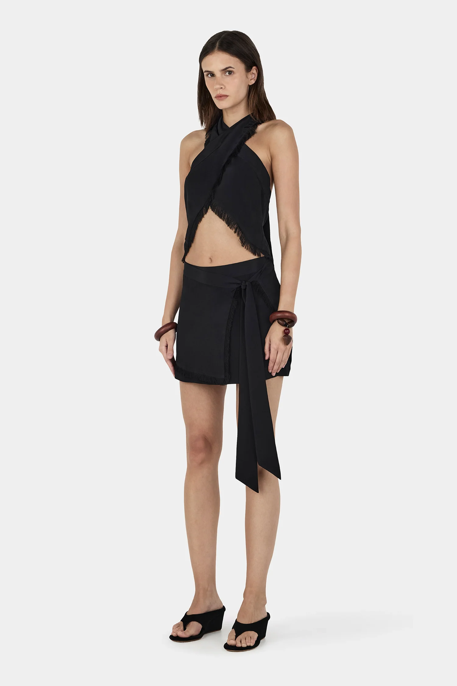 Sasha Wrap Top Black - Image 5
